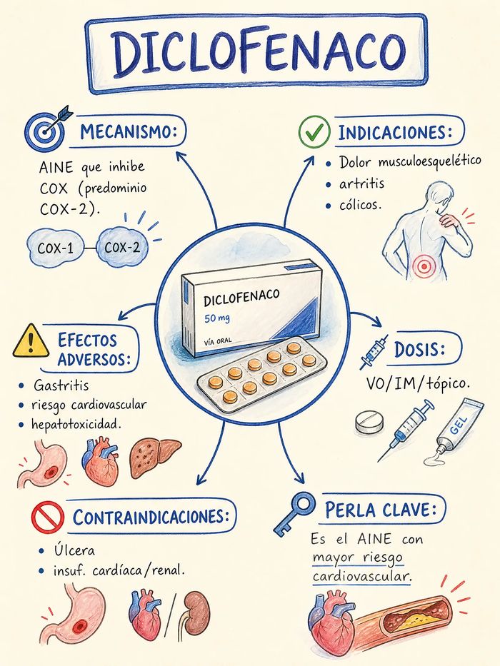 Mapa mental, Diclofenaco