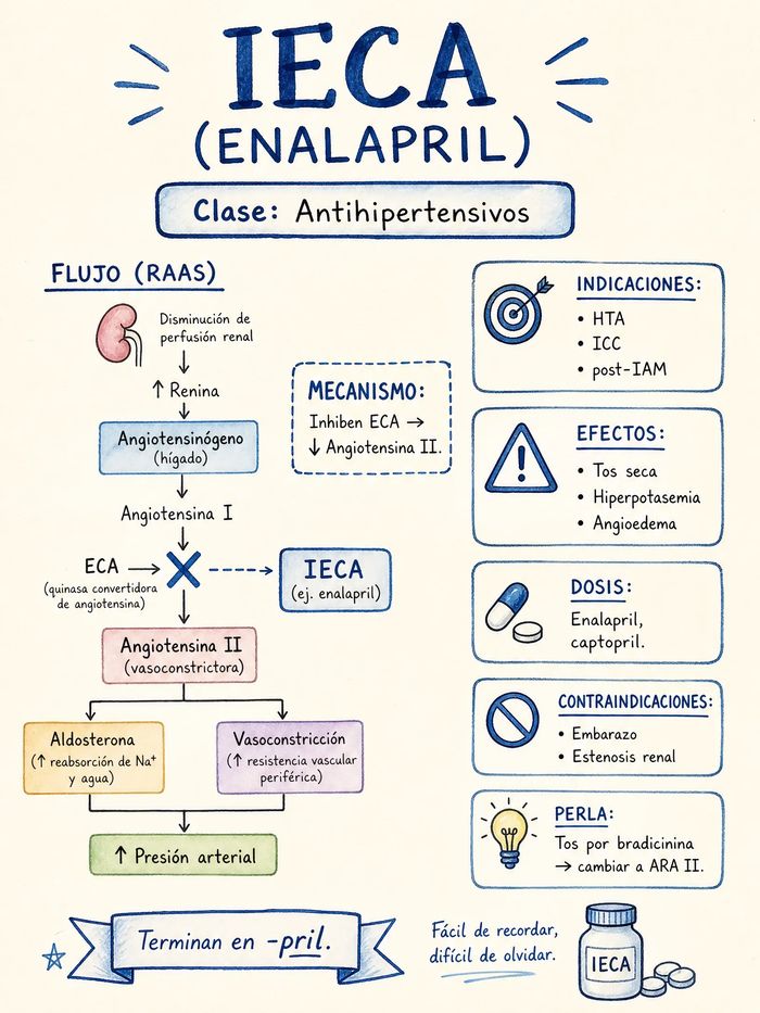 Mapa mental, IECA / Enalapril