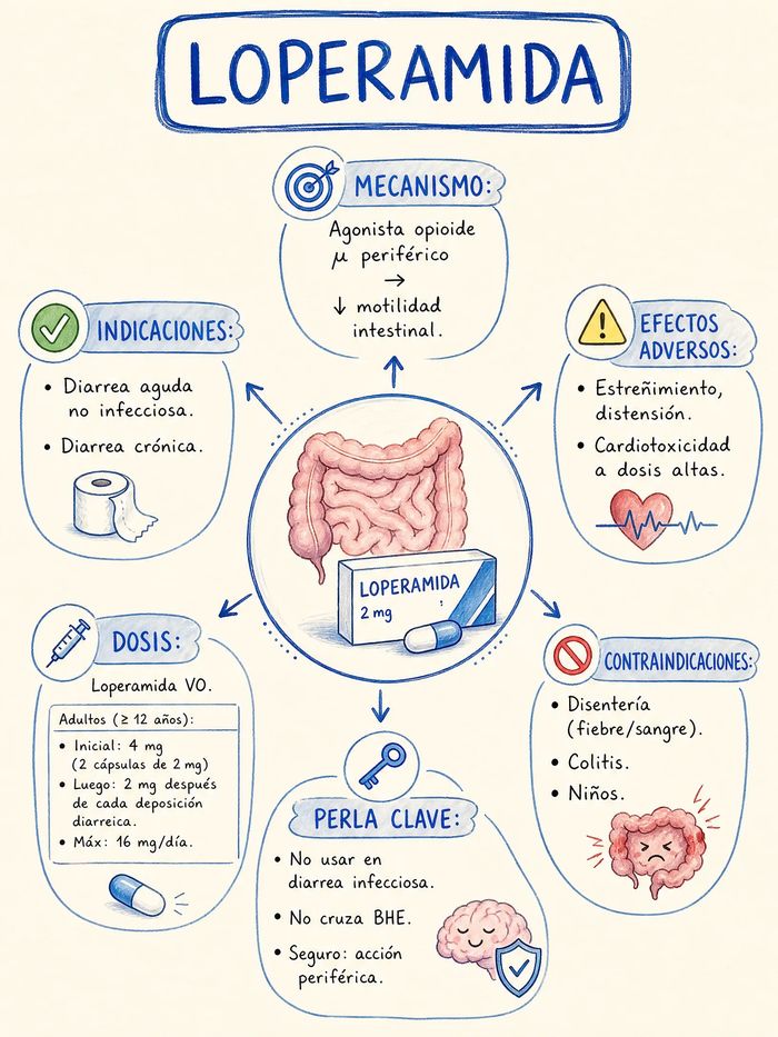 Mapa mental, Antidiarreicos / Loperamida